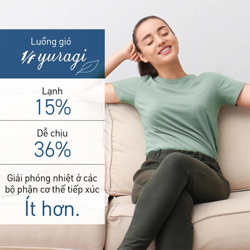 Quạt trần panasonic f-60gdn nhật bản 5 cánh có điều khiển 40w 5 Chế độ gió tự nhiên 1/f Yuragi