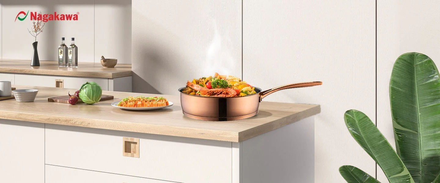 Chảo inox 304 Nagakawa NAG1358 24cm
