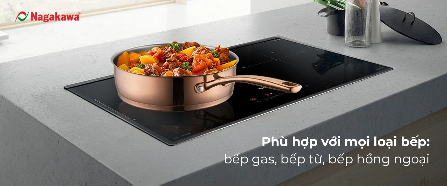 Tương thích đa dạng bếp – Dùng được cả với máy rửa bát
