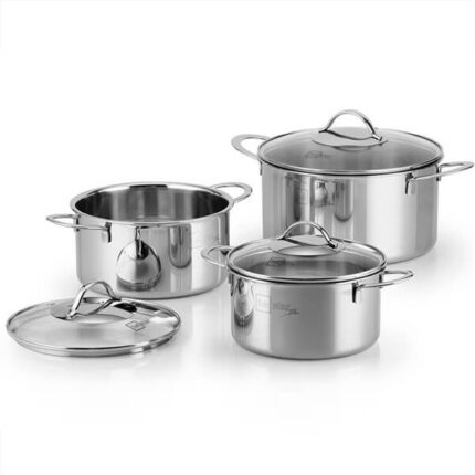 Bộ nồi inox 304 Fivestar FPB-3009 đáy liền nắp kính
