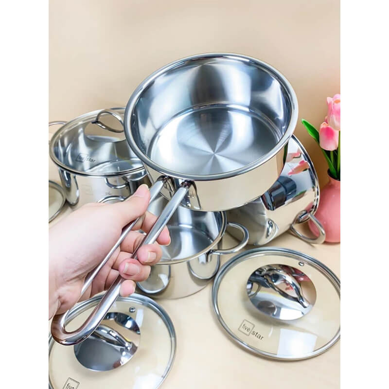 Bộ 4 nồi, quánh Inox 304 thân đúc 
