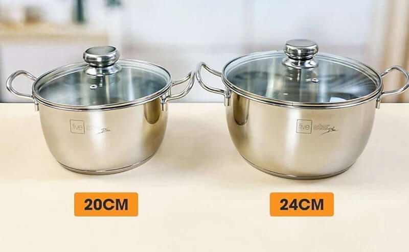 Bộ nồi inox 304 fivestar fpb4012 3 chiếc vung kính 3 đáy 3 Thông số kỹ thuật