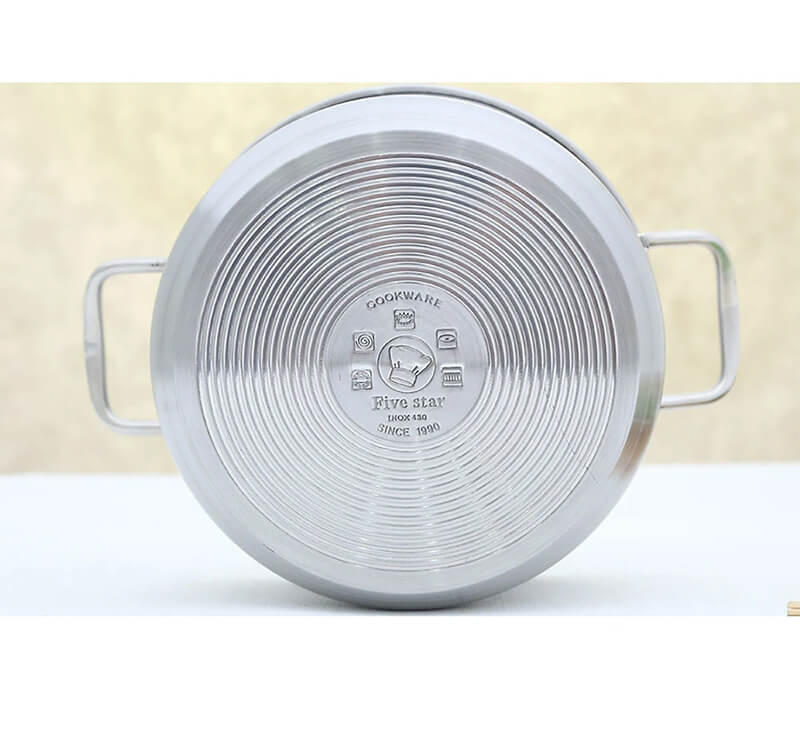 Bộ nồi inox fivestar fsb3004 3 chiếc nắp kính 6 Đáy xoắn bước đột phá giúp giữ nhiệt