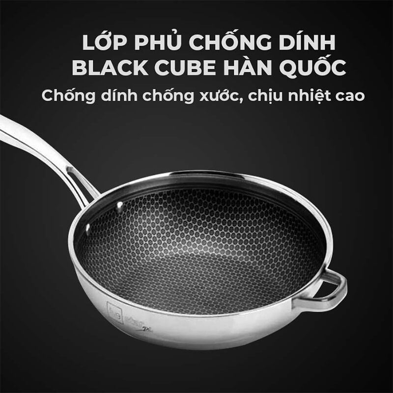 Chảo chống dính fivestar black cube fpc30003 30cm 6 Công nghệ chống dính Blackcube vượt trội