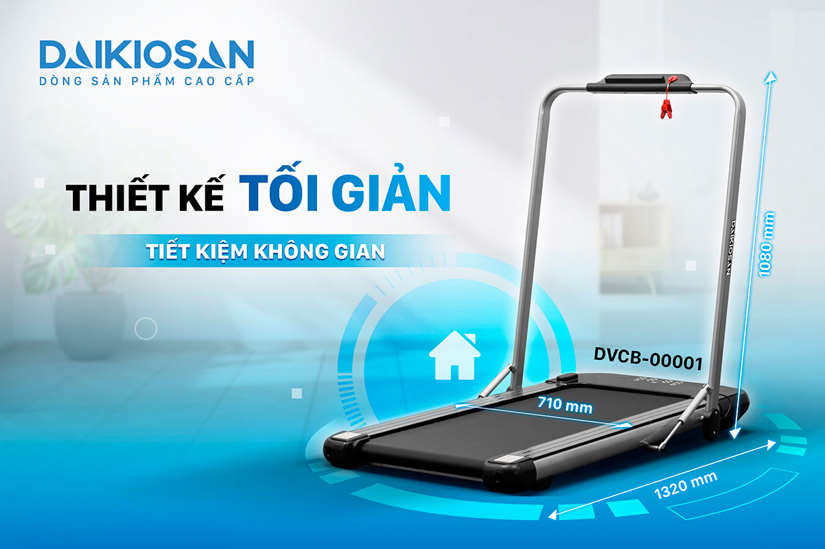 Máy chạy bộ daikiosan dvcb-00001 3 Thiết kế tinh giản, hiện đại – phù hợp mọi không gian sống