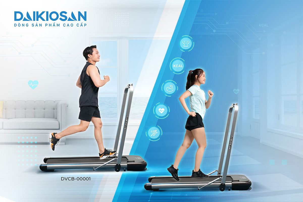 Máy chạy bộ daikiosan dvcb-00001 5 Tích hợp đi bộ & chạy bộ – linh hoạt cho mọi nhu cầu luyện tập
