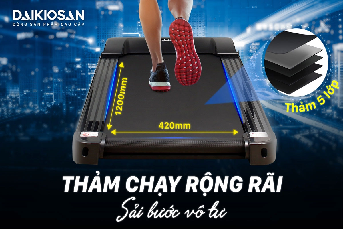 Thảm chạy êm ái – An toàn và thoải mái cho từng bước chân