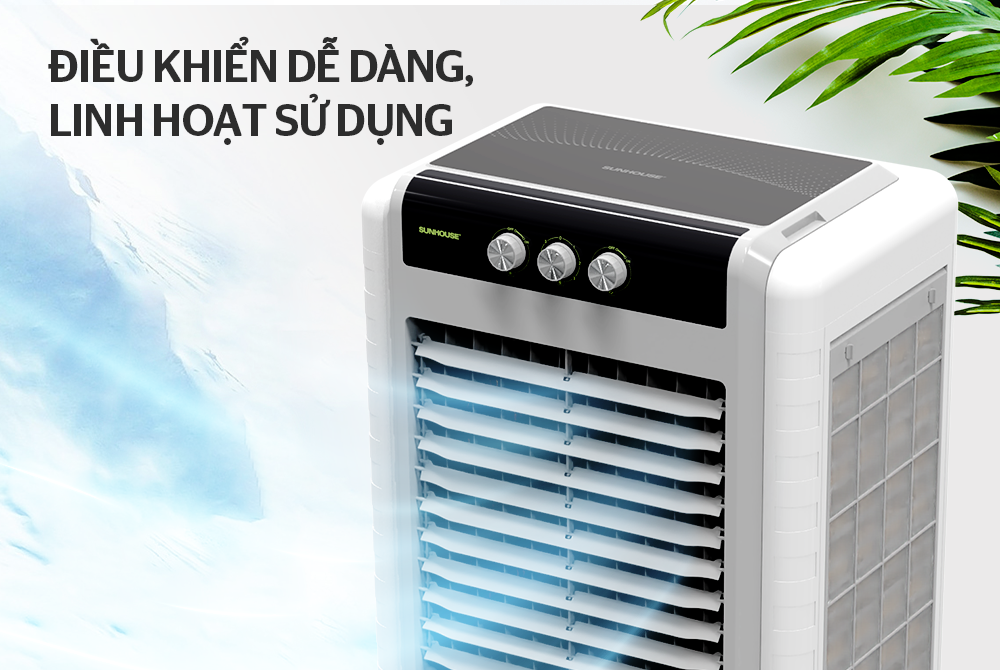 Máy làm mát không khí sunhouse shd7776 200w 8 Điều khiển dễ dàng, sử dụng linh hoạt