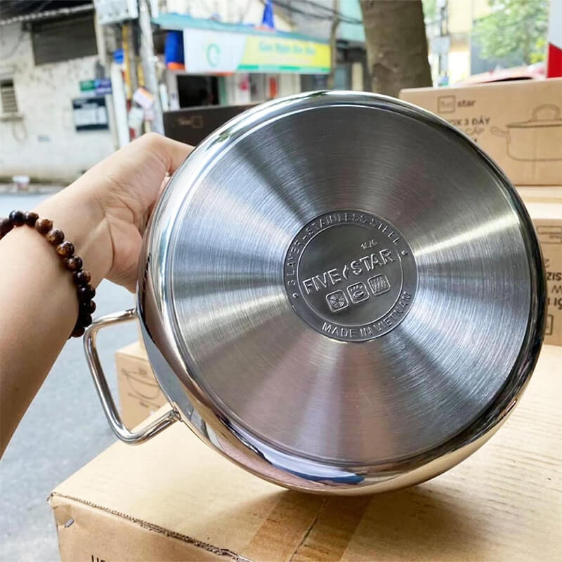 Cấu tạo đáy nồi 3 lớp chắc chắn