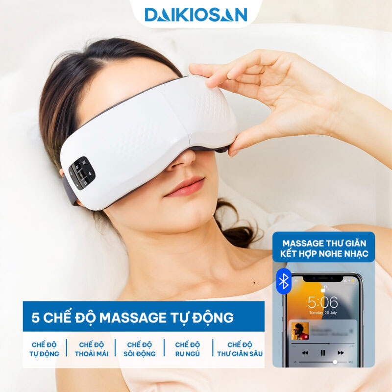 Máy massage mắt daikiosan dvmm-00001 6 5 chế độ massage tự động – Đáp ứng đa dạng nhu cầu