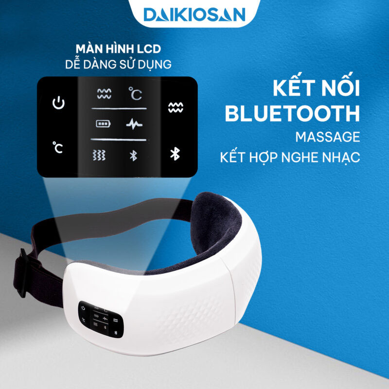 Máy massage mắt daikiosan dvmm-00001 4 Màn hình LCD sắc nét – Dễ sử dụng cho mọi đối tượng