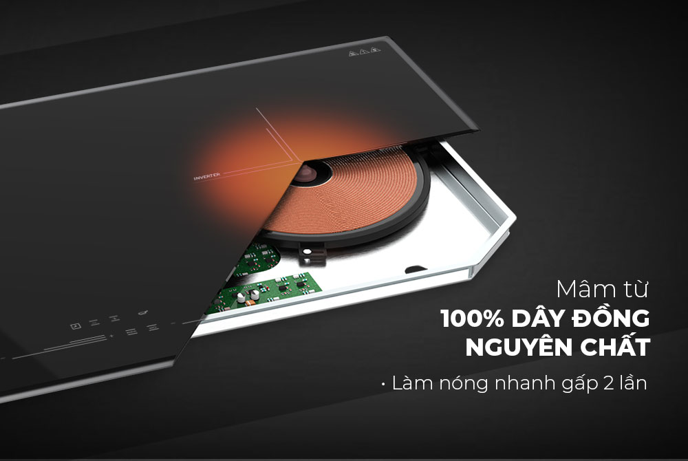 Mâm từ 100% dây đồng – Làm nóng siêu tốc, bền bỉ