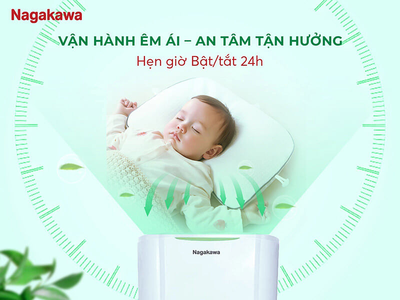 Máy hút ẩm lọc không khí 25l nagakawa nad8569 5 Máy hút ẩm lọc không khí 25L Nagakawa NAD8569