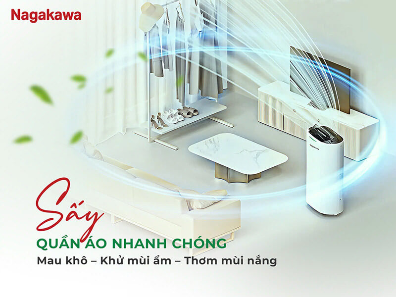 Máy hút ẩm lọc không khí 25l nagakawa nad8569 7 Máy hút ẩm lọc không khí 25L Nagakawa NAD8569