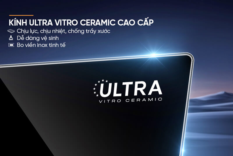 Mặt kính Ultra Vitro Ceramic cao cấp 