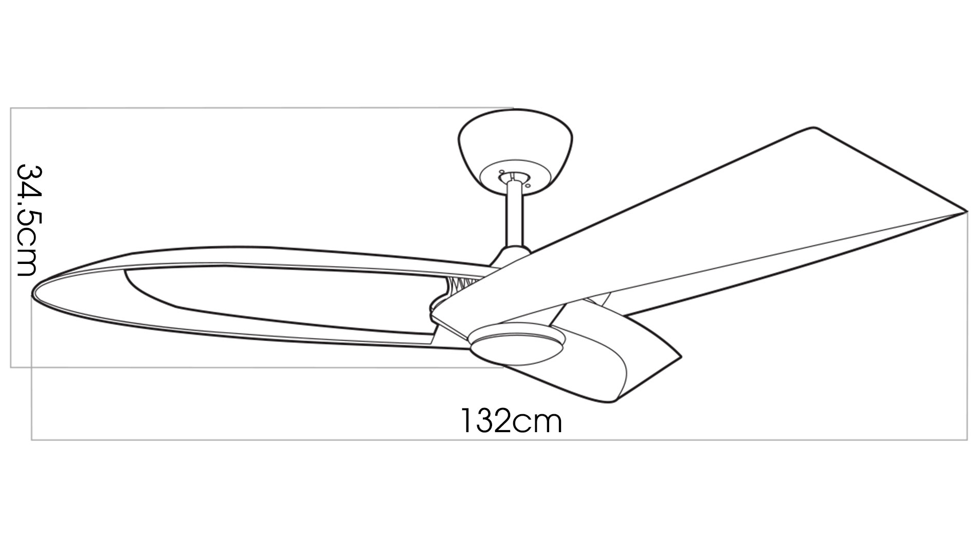 Quạt trần đèn kaiyokukan nhật bản kawa-2020 cánh 132cm 3 Thông số quạt trần đèn Kaiyokukan Nhật Bản KAWA-2020