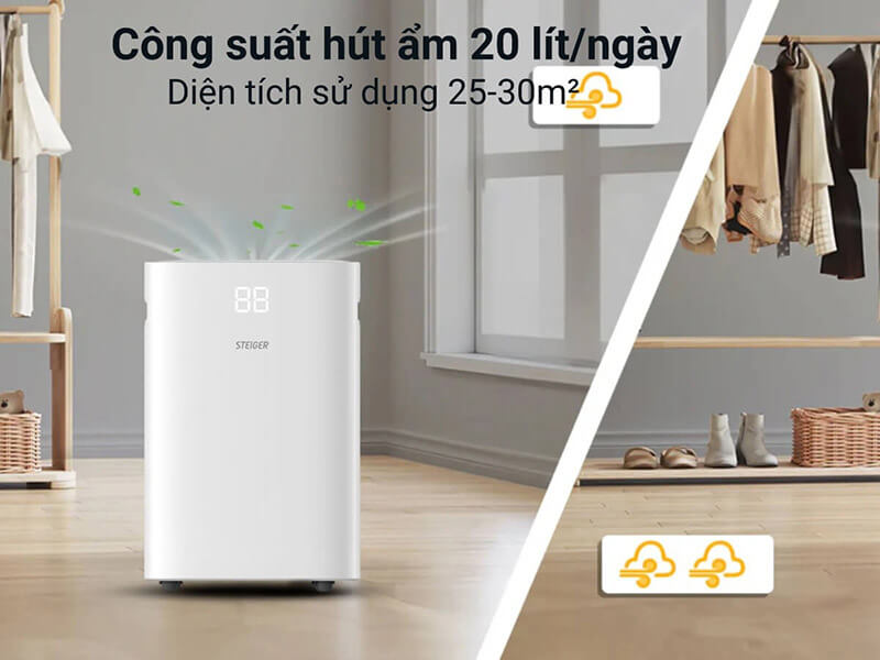 Máy hút ẩm steiger stg-820dw 6 Máy hút ẩm Steiger STG-820DW