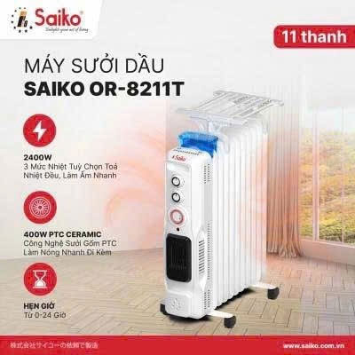 Máy sưởi dầu sailko or-8211t 11 thanh 2 Máy sưởi dầu Sailko OR-8211T 11 thanh