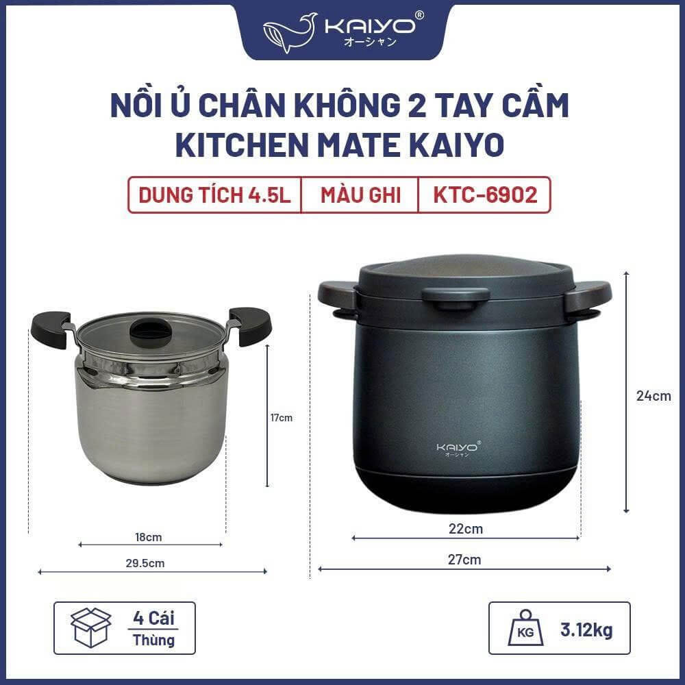 Nồi ủ kaiyo nhật bản ktc-6902 4. 5l 2 Nồi ủ Kaiyo Nhật Bản KTC-6902 4.5L