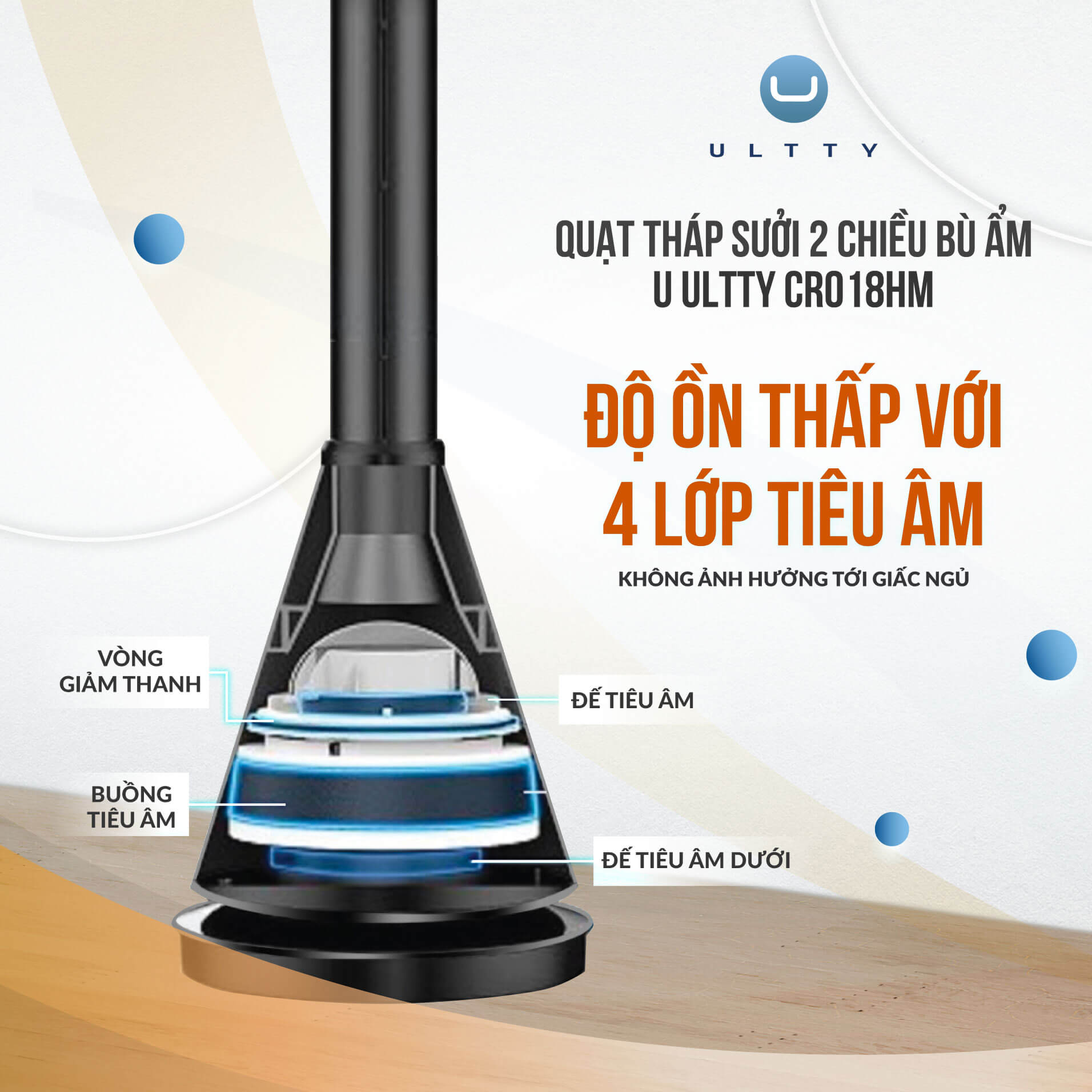 Vận hành siêu êm chỉ dưới 35dB nhờ công nghệ 4 lớp tiêu âm chuyên nghiệp
