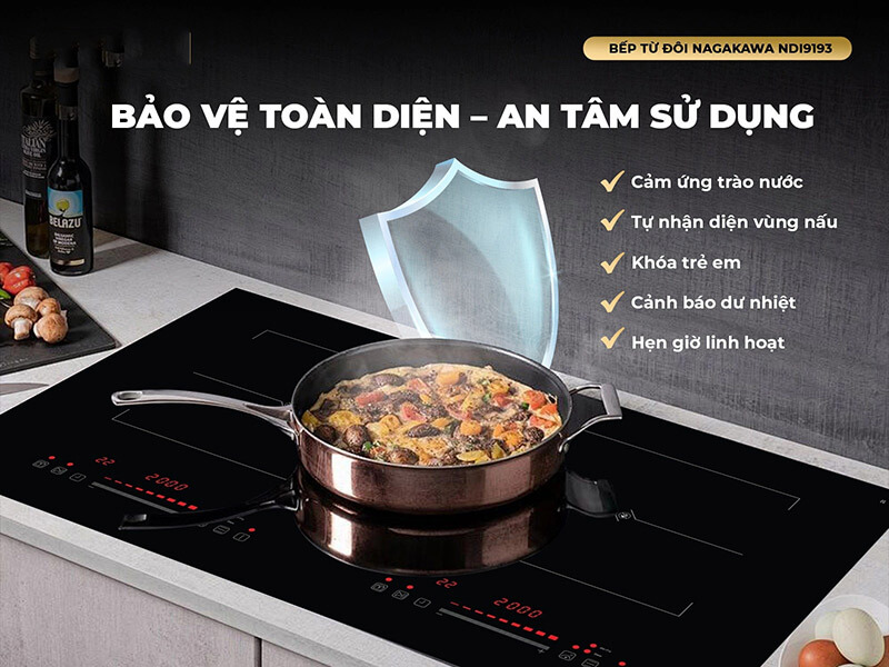 Bếp Từ Đôi Nagakawa NDI9193