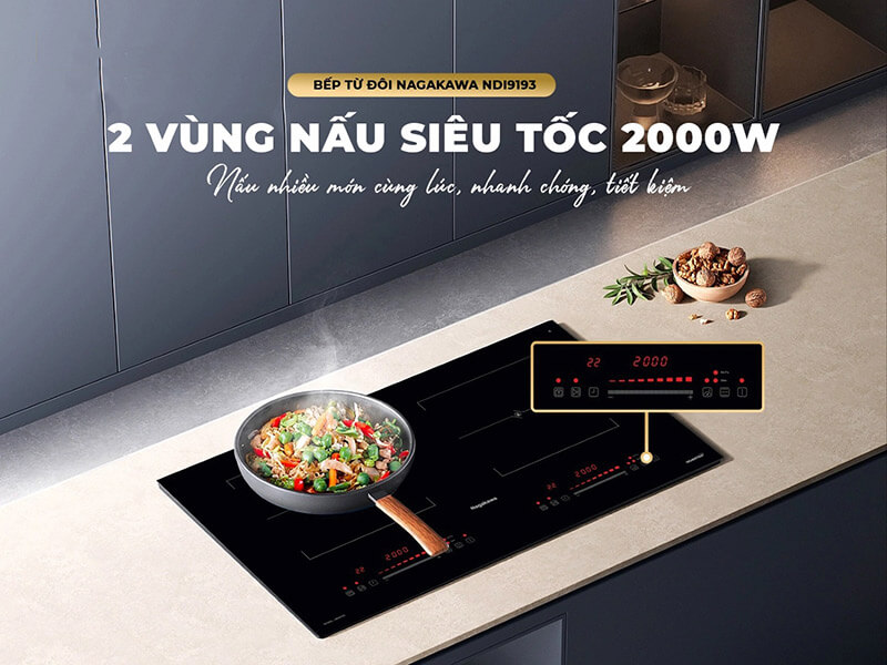 Bếp Từ Đôi Nagakawa NDI9193