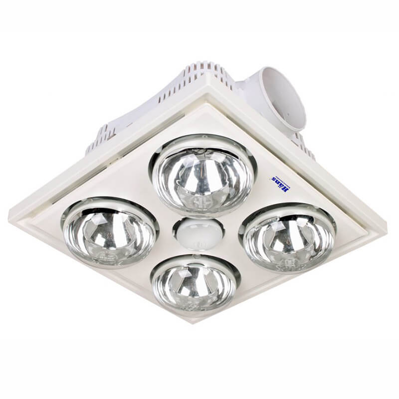 Đèn sưởi 4 bóng âm trần nhà tắm hans h4b 1 Đèn sưởi 4 bóng âm trần nhà tắm Hans H4B