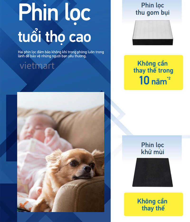 Máy lọc không khí daikin mck555avmvt 6 Máy lọc không khí Daikin MCK555AVMVT