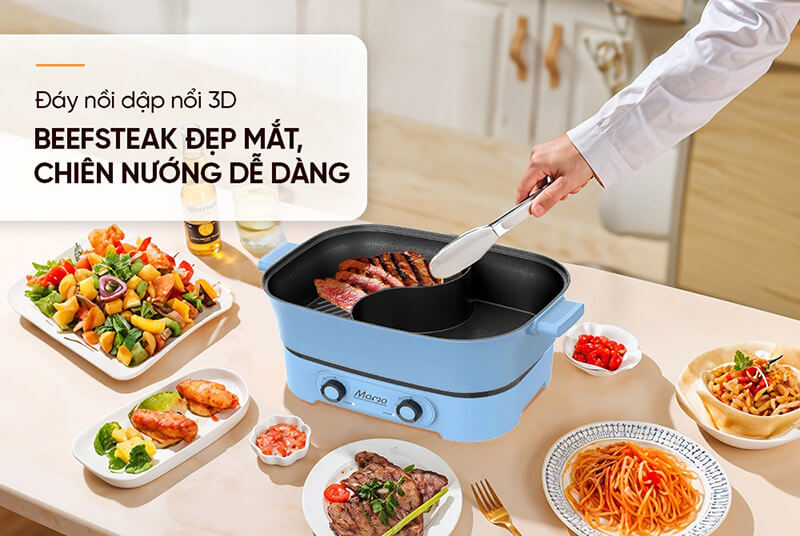 Đáy nồi dập nổi 3D, BEEFSTEAK đẹp mắt