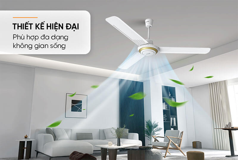 Quạt trần sunhouse shd7659 sải cánh 1. 4m 7 Thiết kế chuẩn mực của quạt trần hiện đại – Tôn vinh không gian sống đẳng cấp