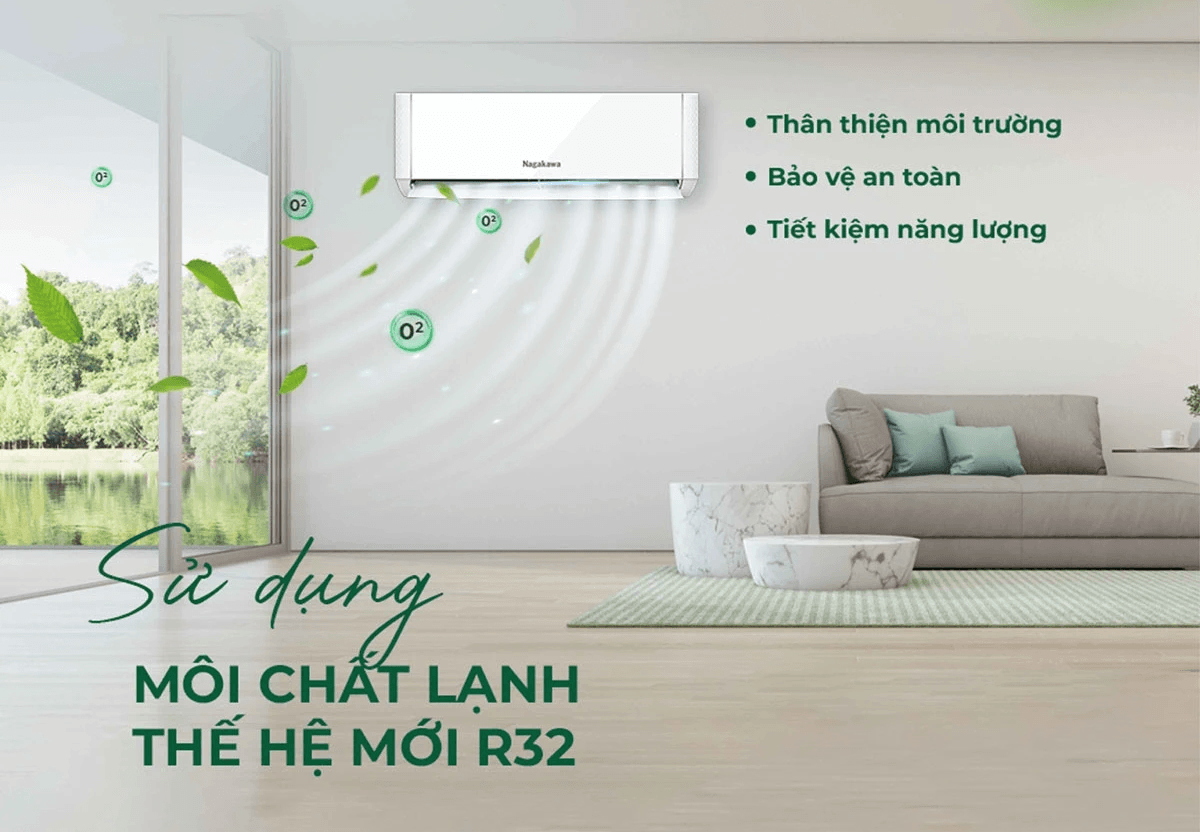Điều hòa Nagakawa NIS-A12R2T29 thiết kế hiện đại