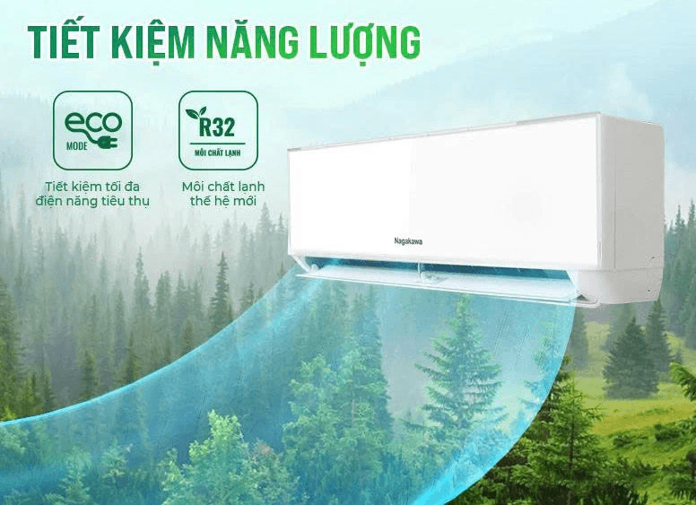 Điều hòa nagakawa nis-c12r2u51 6 Điều hòa Nagakawa inverter tiết kiệm điện, vận hành êm ái