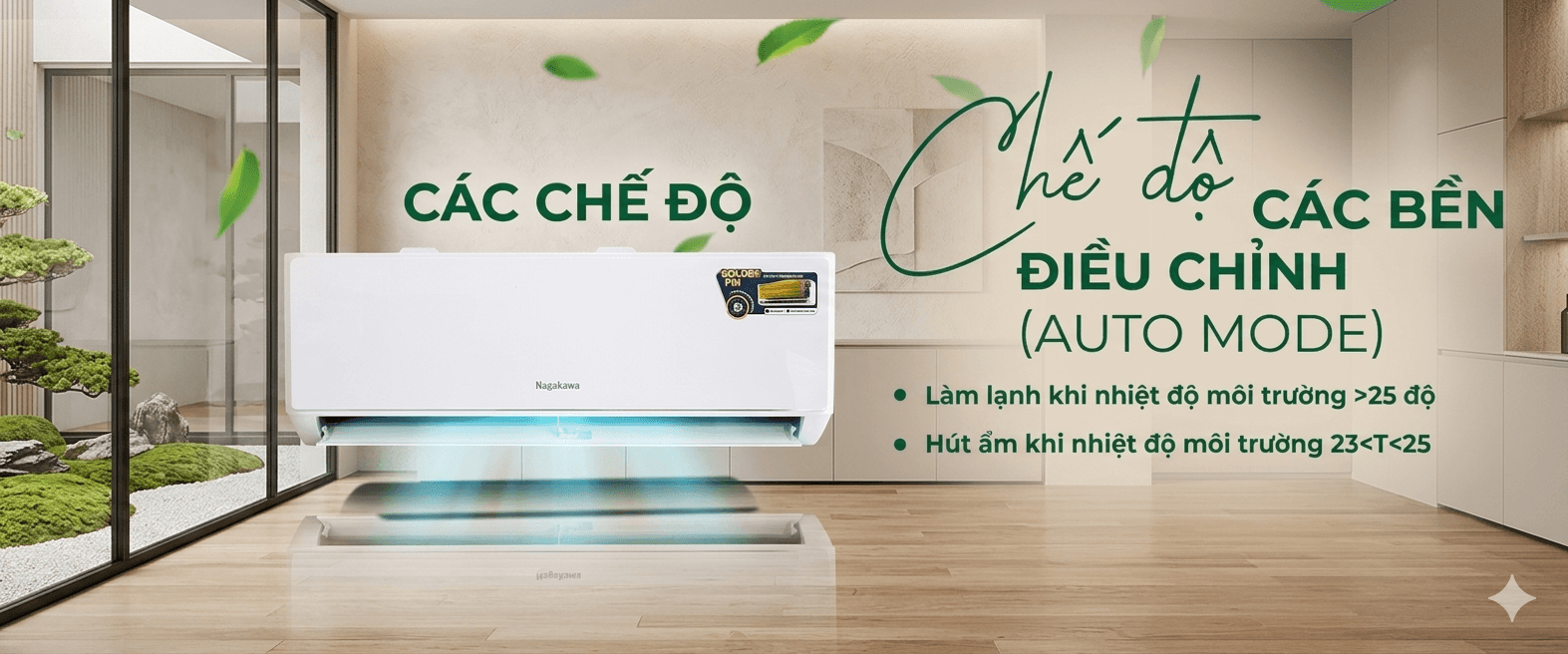 Điều hòa Nagakawa NS-C24R2U86 Inverter tiết kiệm điện, vận hành ổn định, bền bỉ theo thời gian