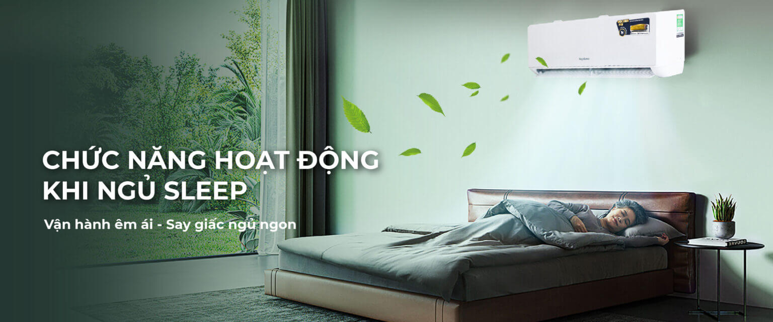 Chế độ ngủ thông minh trên Nagakawa NS-C24R2U86 giúp giấc ngủ sâu, bảo vệ sức khỏe người dùng