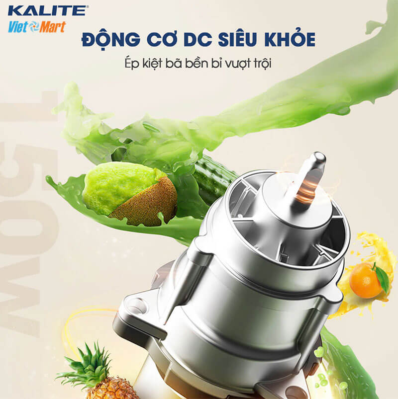 Máy ép chậm kalite ksj569 ép kiệt bã 99% không sinh nhiệt 14 Động cơ DC siêu khỏe 150W – ép kiệt bã, bền bỉ vượt trội