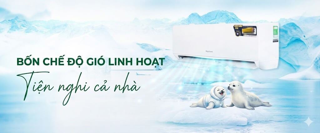 Điều hòa Nagakawa NS-C24R2U86 vận hành êm ái, phù hợp phòng ngủ và không gian yên tĩnh