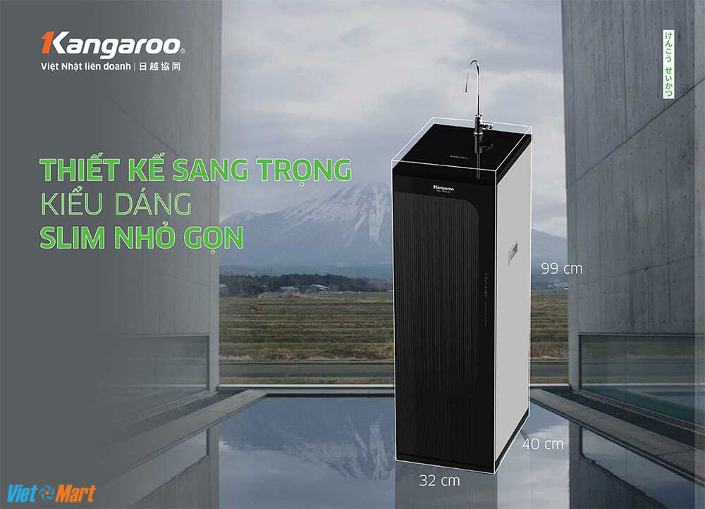 Máy lọc nước kangaroo hydrogen kg100hc2 4 Máy Lọc Nước Kangaroo Hydrogen Thiết Kế Slim Cao 99cm