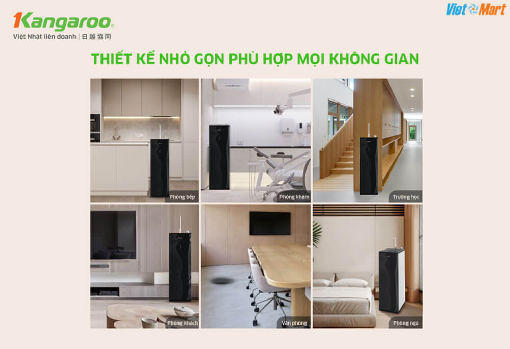 Thiết kế máy lọc nước Kangaroo Hydrogen nhỏ gọn phù hợp mọi không gian