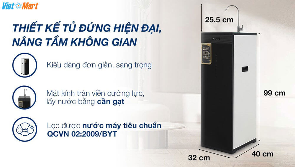 Thiết kế tủ đứng hiện đại Kangaroo, chiều cao 99cm sang trọng