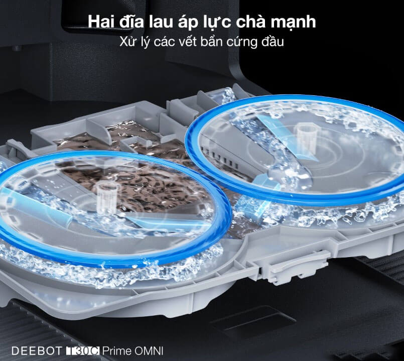 Robot hút bụi lau nhà Ecovacs Deebot T30C Prime Omni 25.000Pa, tự giặt sấy giẻ chống rồi điều chỉnh hướng chính xác