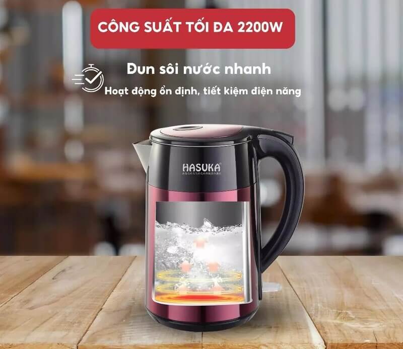 Ấm siêu tốc Hasuka HSK-222 2L