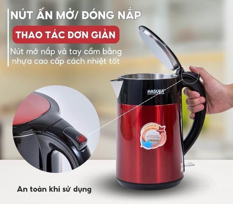 Ấm siêu tốc Hasuka HSK-222 2L 1