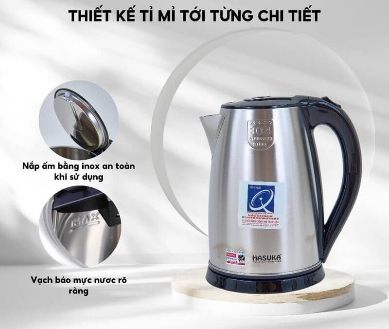 Ấm siêu tốc Hasuka HSK-277 2.2 lít
