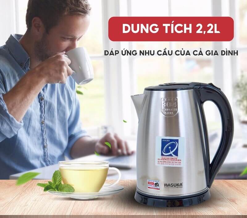 Ấm siêu tốc Hasuka HSK-277 2.2 lít