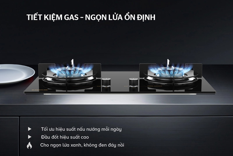 Bếp gas âm kính sunhouse shb62010 8 Bếp gas âm kính SUNHOUSE SHB62010