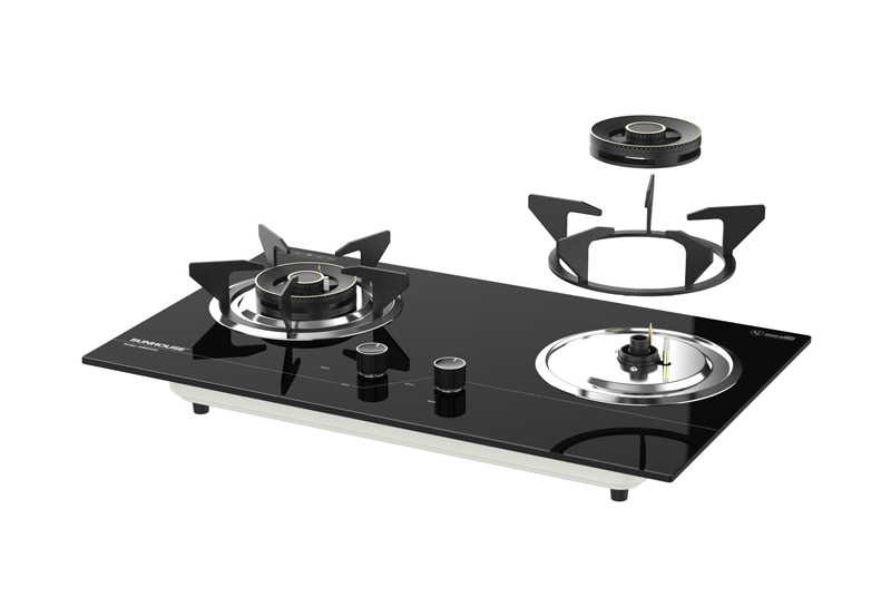 Bếp gas âm kính sunhouse shb62030 5 Bếp gas âm kính SUNHOUSE SHB62030
