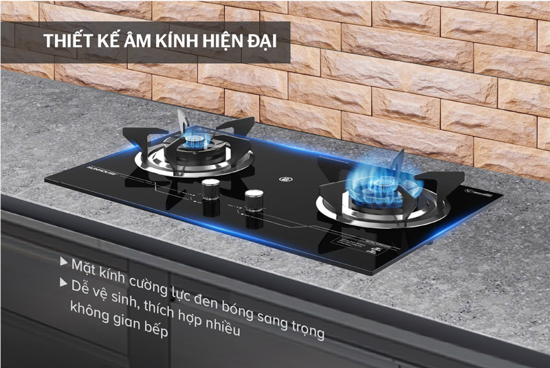 Bếp gas âm kính sunhouse shb62050 7 Bếp gas âm kính SUNHOUSE SHB62050