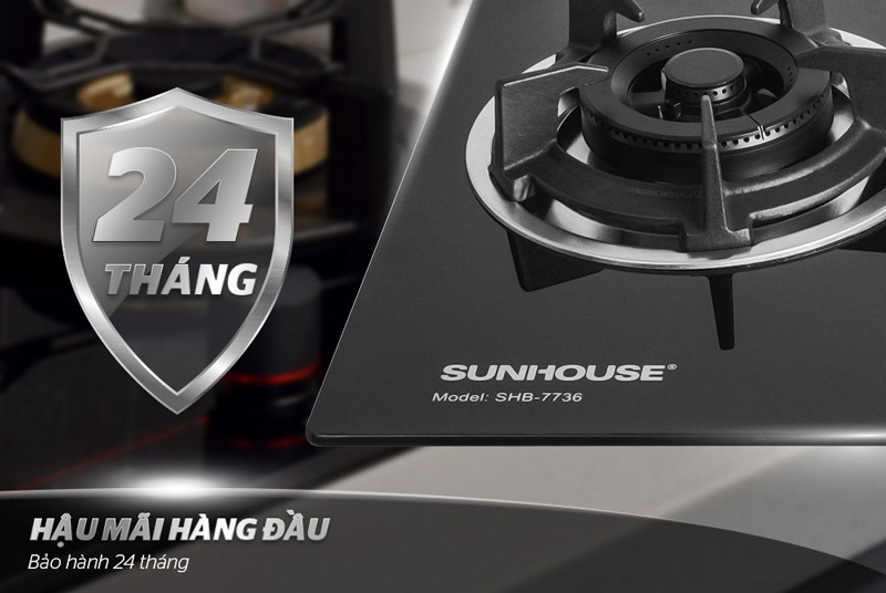 Bếp gas âm kính sunhouse shb7736 6 Bếp gas âm kính SUNHOUSE SHB7736