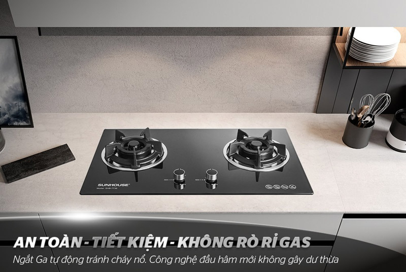 Bếp gas âm kính sunhouse shb7736 15 Bếp gas âm kính SUNHOUSE SHB7736