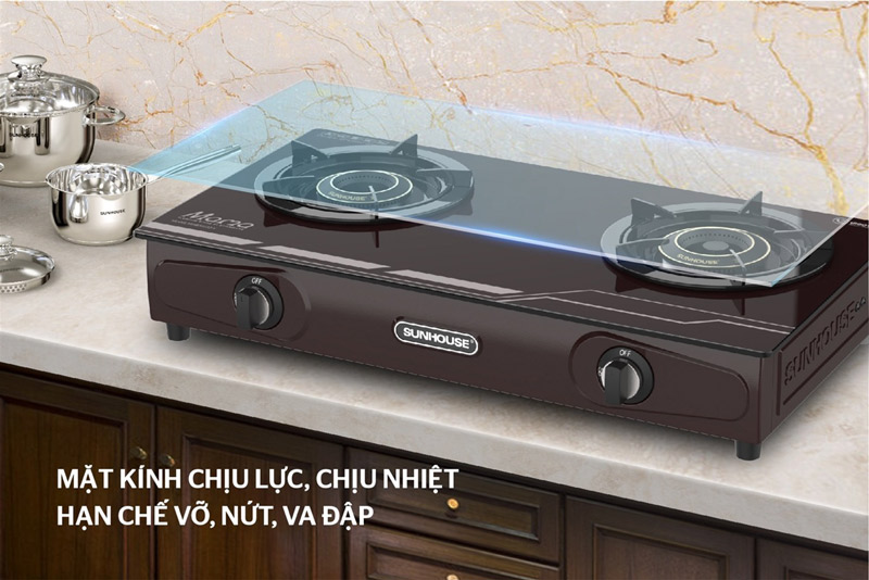 Bếp gas dương kính SUNHOUSE MAMA MMB33032-V